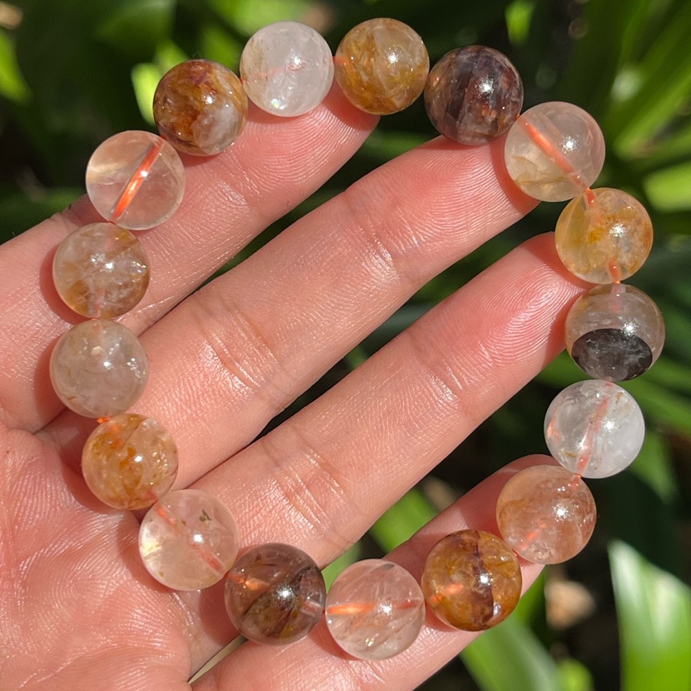 12mm stretchable golden healer bracelet